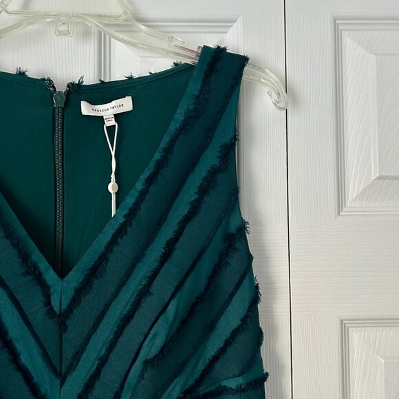 NWT Rebecca Taylor Dark Green Eyelash Mini Dress - Picture 5 of 9